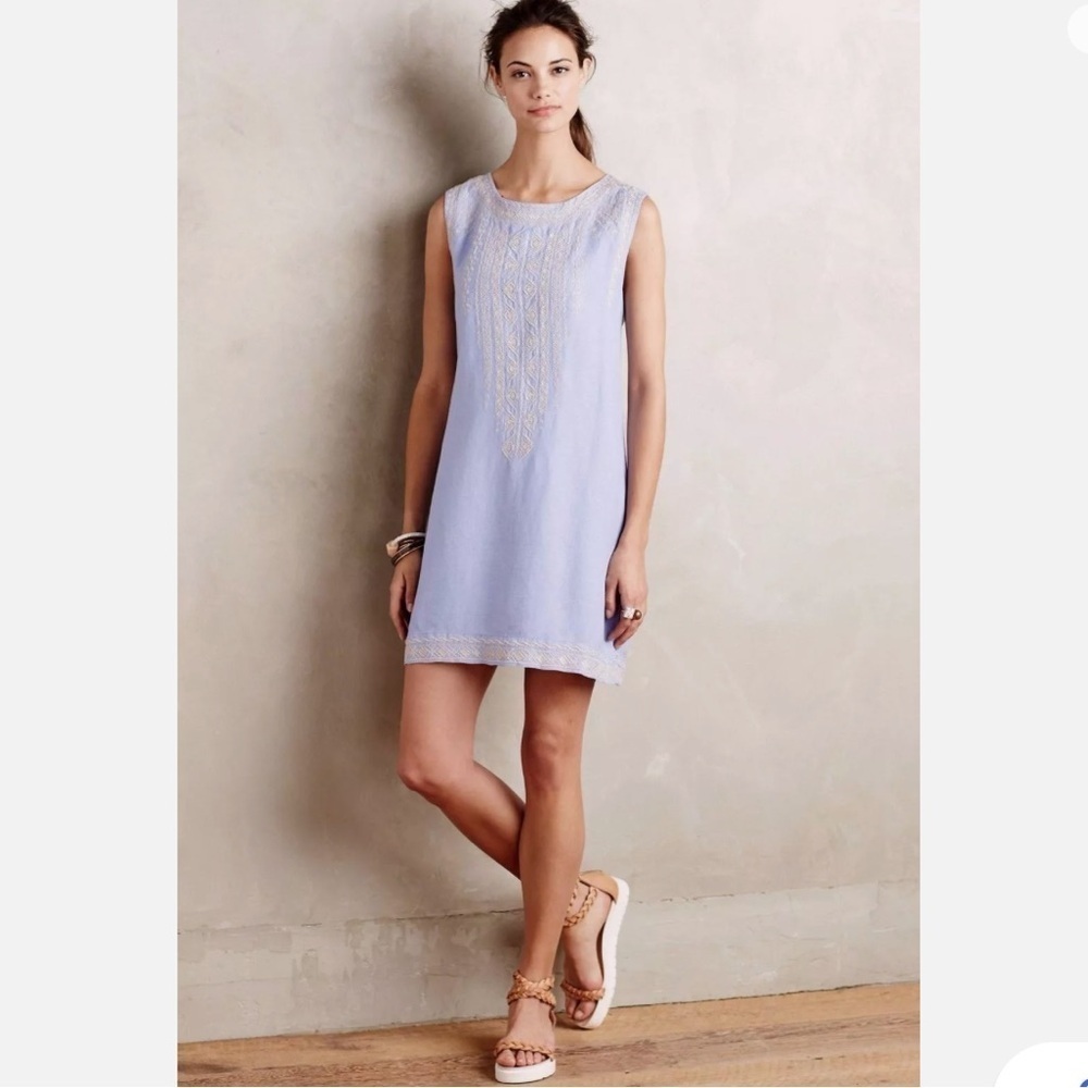 Anthropologie Holding Horses Chambray Tunic Dress XXS